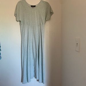 Mint floral maxi dress